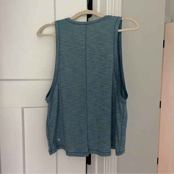 Lululemon Cardio Squad Tank II Heather Desert Teal Workout Sleeveless Muscle Top - Picture 5 of 5